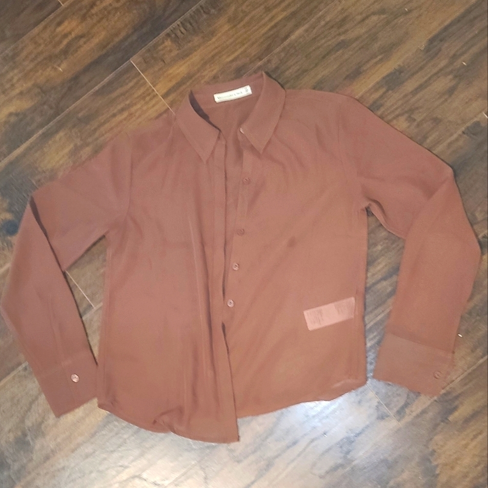Abercrombie & Fitch | Brown Button-Up XS